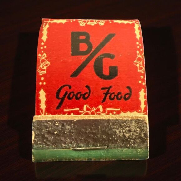 Vintage “Merry Christmas” B/G Foods Matchbook Unstruck - Picture 2 of 3